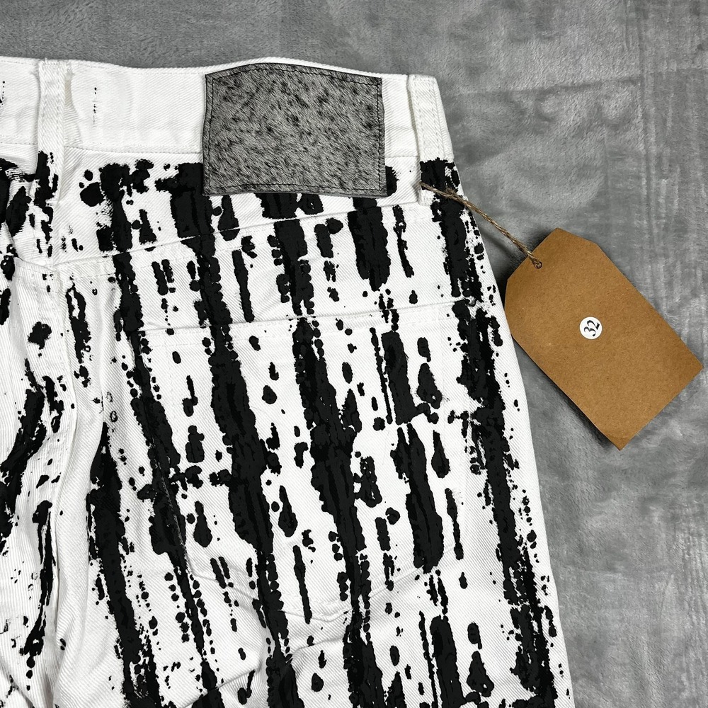 STMPĒD By Ryan Wilkes Jeans Mens 32 Vegas Outlaw Paint Drip Raw Hem StreetWear - Picture 9 of 11